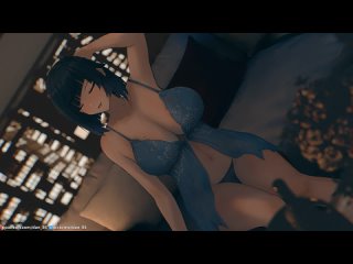 yelan - gif; animation; 60 fps; 3d sex porno hentai; (by @dan-98) [genshin impact]